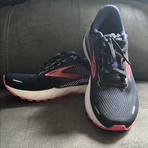 Brooks Black and Pink Athletic Shoes with Breathable Mesh